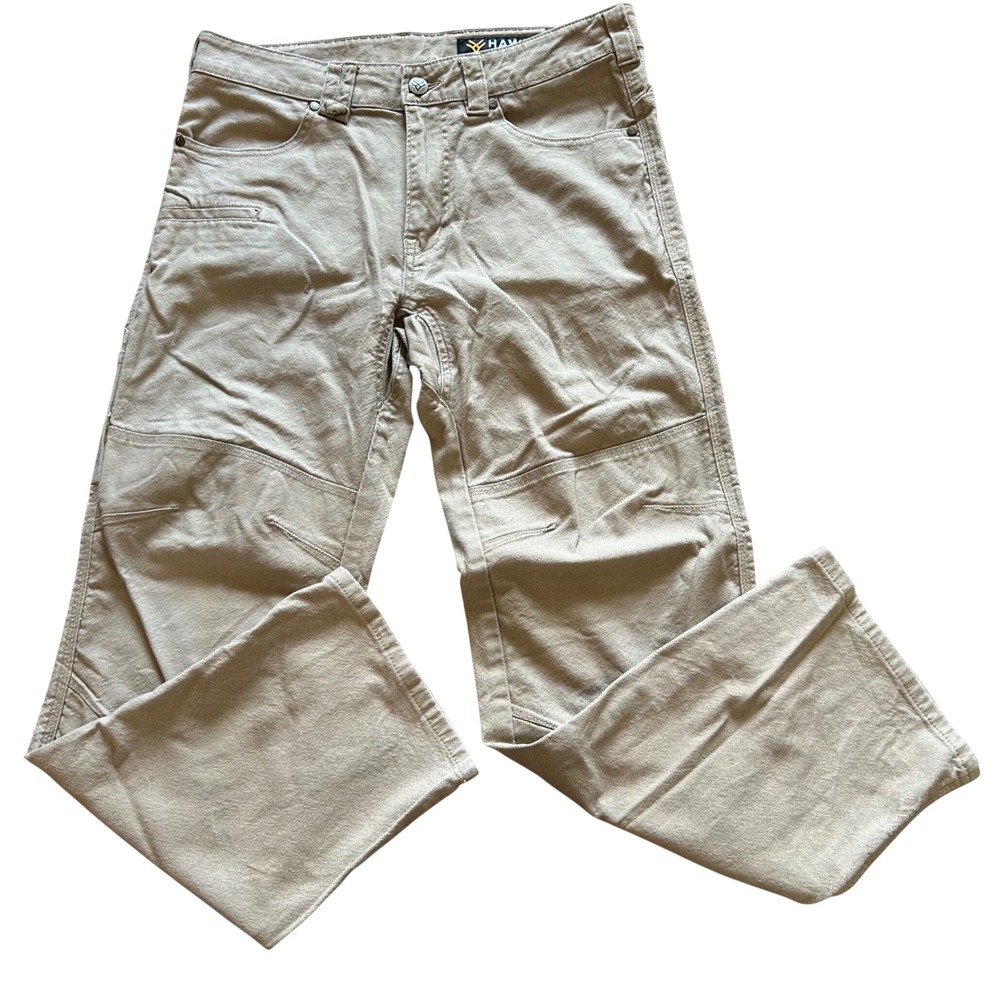 Hawx Work Gear Pants Mens Tan Canvas Articulated Knee Utility 32x32